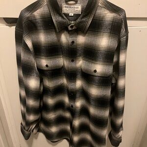 Thursday Boot Company Black and White Checkered Shirt